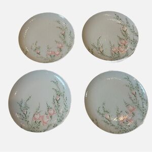 Vintage Four 10-1/2” Dorothy Thorpe Mid Century Dinner China Plates RARE